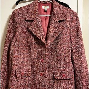 Vintage Talbots blazer Size 16 Pink/Multi
